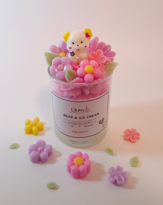 Bear & Ice Cream Candle (Chanel No.5)